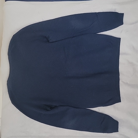 Charter Club Cashmere Long Sleeves V-Neck Sweater, Size M, Navy, Soft Sweater - Picture 4 of 4
